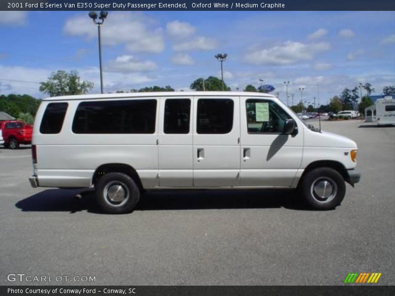 Oxford White / Medium Graphite 2001 Ford E Series Van E350 Super Duty Passenger Extended