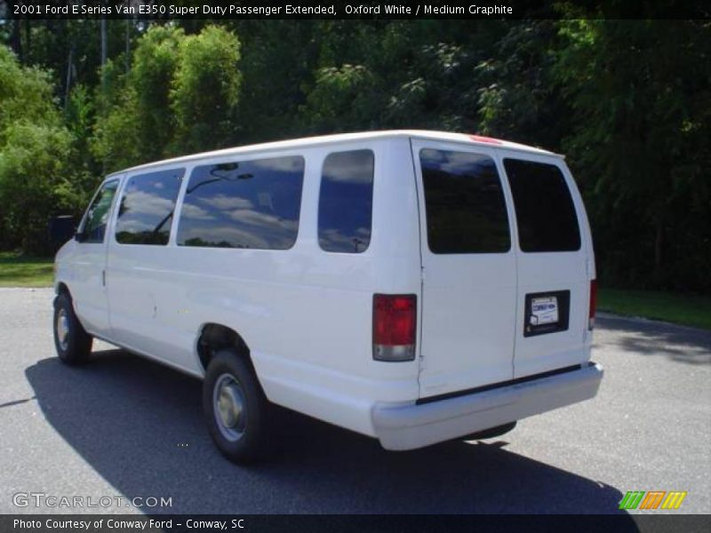 Oxford White / Medium Graphite 2001 Ford E Series Van E350 Super Duty Passenger Extended