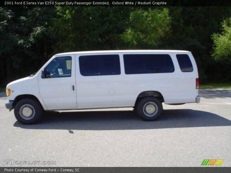 Oxford White / Medium Graphite 2001 Ford E Series Van E350 Super Duty Passenger Extended