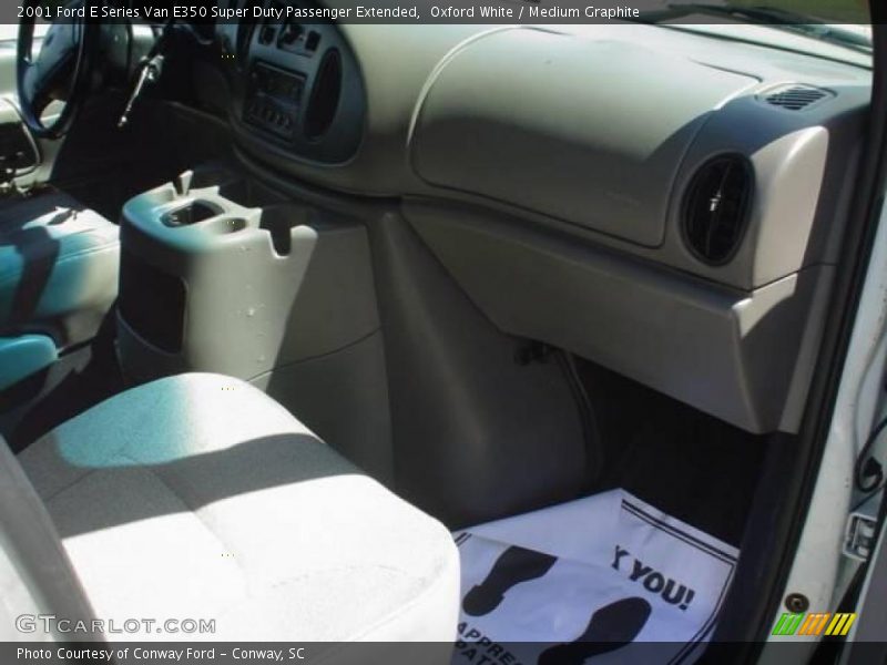Oxford White / Medium Graphite 2001 Ford E Series Van E350 Super Duty Passenger Extended