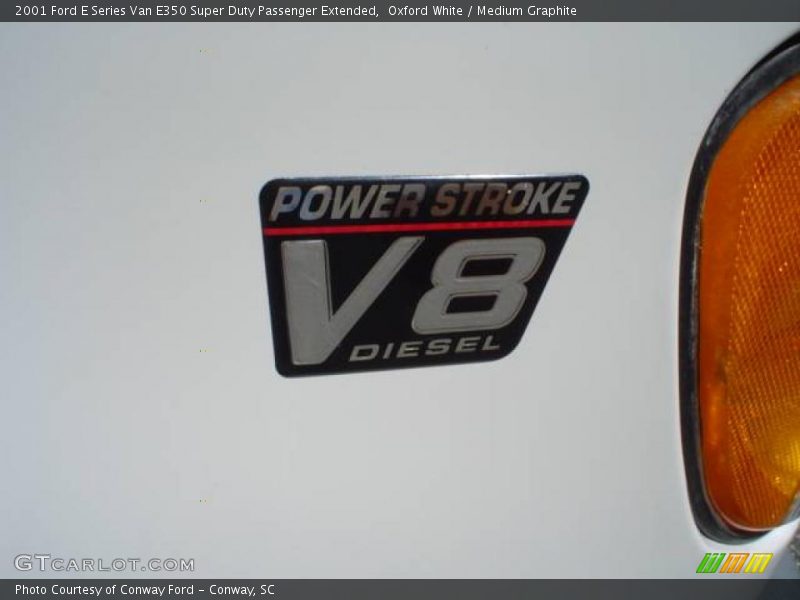 Oxford White / Medium Graphite 2001 Ford E Series Van E350 Super Duty Passenger Extended