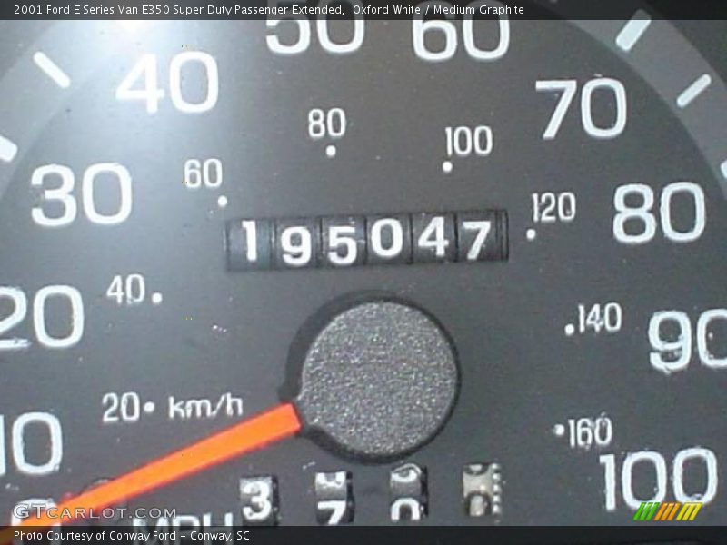 Oxford White / Medium Graphite 2001 Ford E Series Van E350 Super Duty Passenger Extended