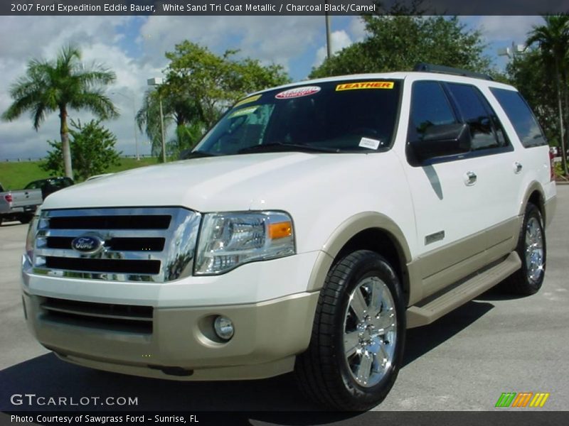 White Sand Tri Coat Metallic / Charcoal Black/Camel 2007 Ford Expedition Eddie Bauer