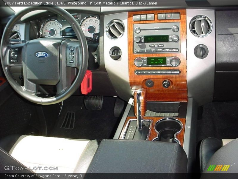White Sand Tri Coat Metallic / Charcoal Black/Camel 2007 Ford Expedition Eddie Bauer