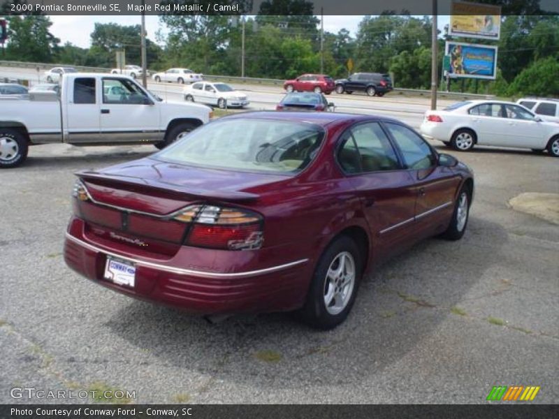 Maple Red Metallic / Camel 2000 Pontiac Bonneville SE
