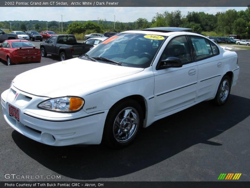 Arctic White / Dark Pewter 2002 Pontiac Grand Am GT Sedan