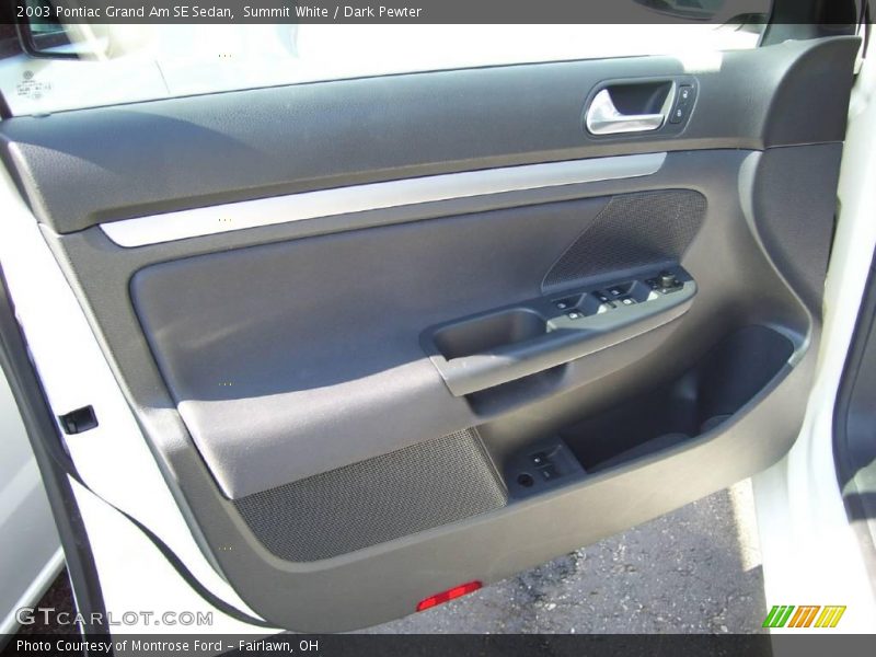 Summit White / Dark Pewter 2003 Pontiac Grand Am SE Sedan