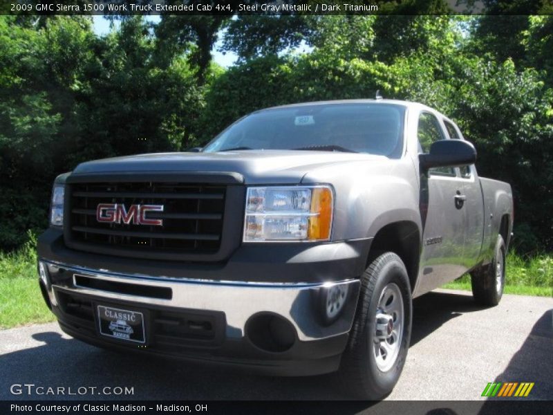 Steel Gray Metallic / Dark Titanium 2009 GMC Sierra 1500 Work Truck Extended Cab 4x4