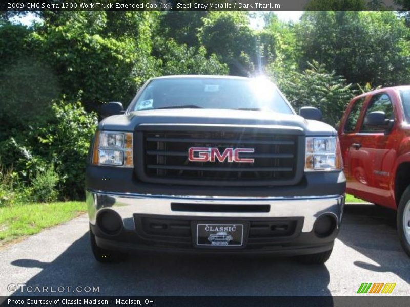 Steel Gray Metallic / Dark Titanium 2009 GMC Sierra 1500 Work Truck Extended Cab 4x4