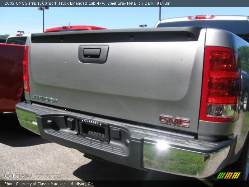 Steel Gray Metallic / Dark Titanium 2009 GMC Sierra 1500 Work Truck Extended Cab 4x4