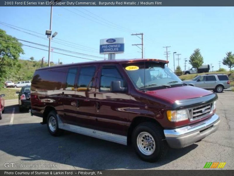 Burgundy Red Metallic / Medium Flint 2003 Ford E Series Van E350 Super Duty Commercial