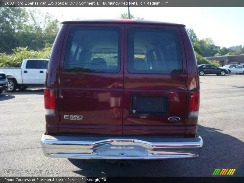 Burgundy Red Metallic / Medium Flint 2003 Ford E Series Van E350 Super Duty Commercial