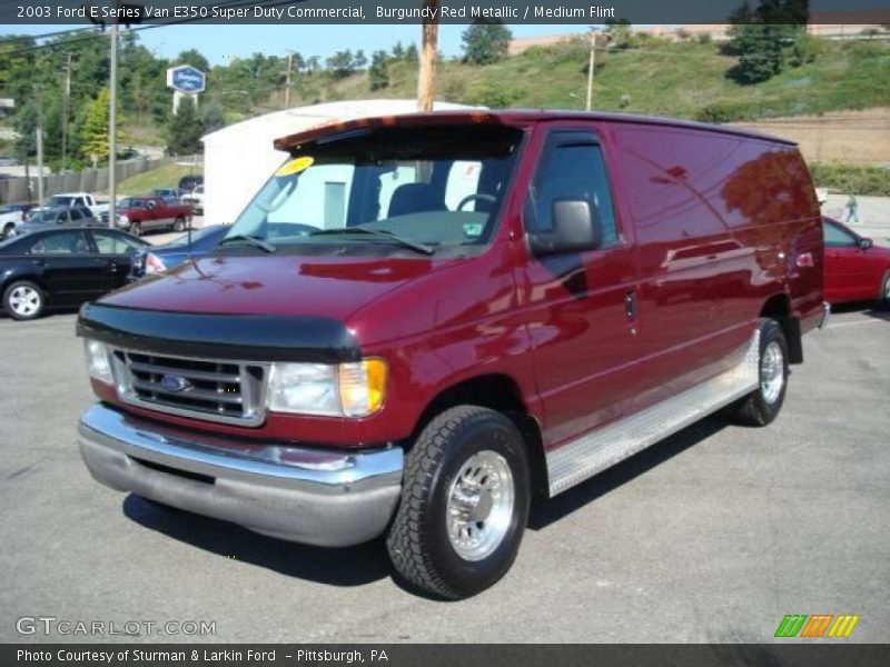Burgundy Red Metallic / Medium Flint 2003 Ford E Series Van E350 Super Duty Commercial