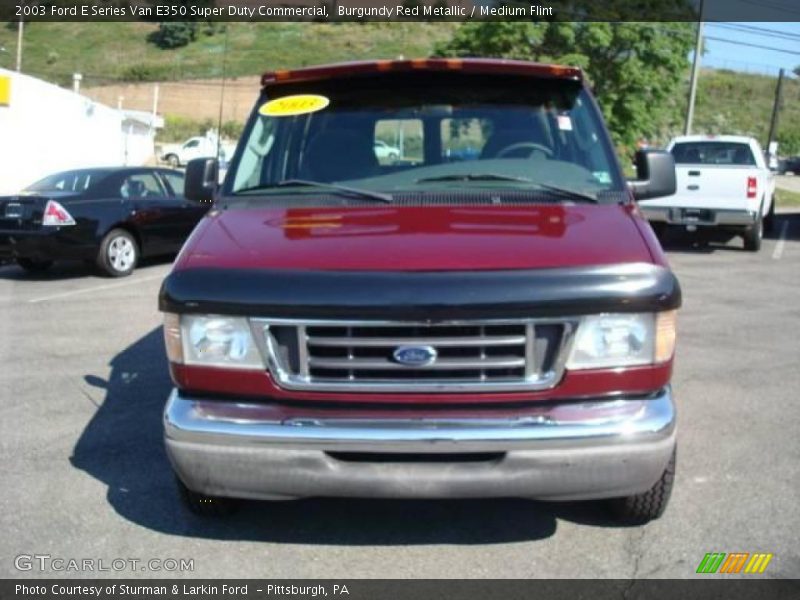 Burgundy Red Metallic / Medium Flint 2003 Ford E Series Van E350 Super Duty Commercial