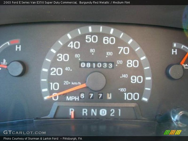 Burgundy Red Metallic / Medium Flint 2003 Ford E Series Van E350 Super Duty Commercial