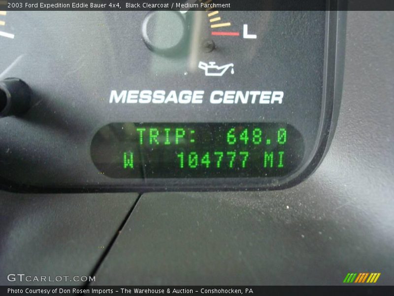 Black Clearcoat / Medium Parchment 2003 Ford Expedition Eddie Bauer 4x4