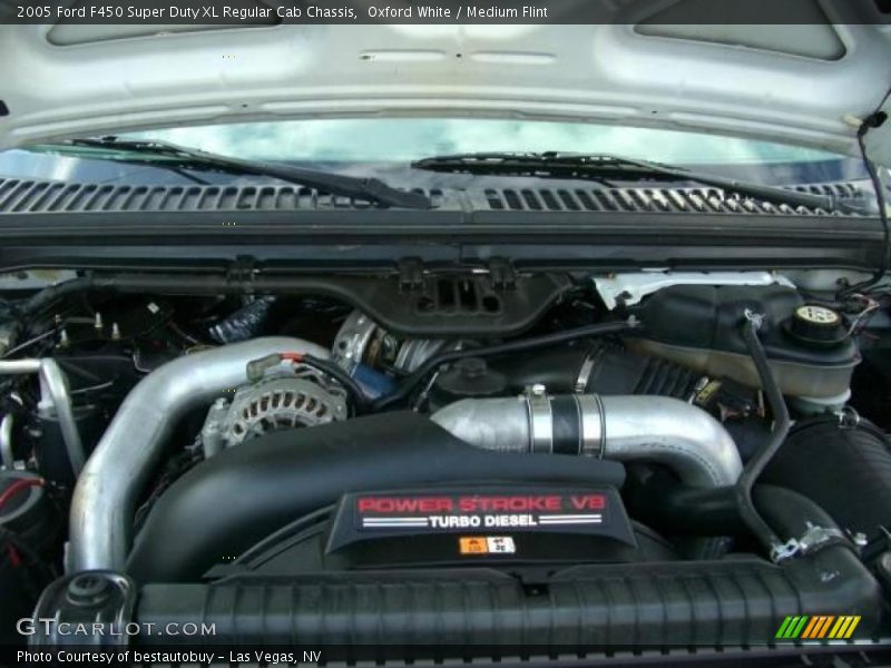 Oxford White / Medium Flint 2005 Ford F450 Super Duty XL Regular Cab Chassis