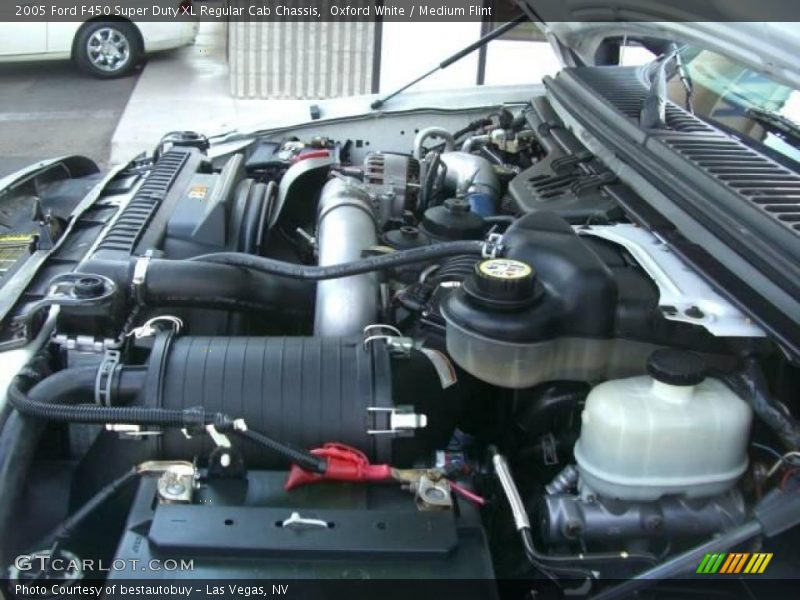 Oxford White / Medium Flint 2005 Ford F450 Super Duty XL Regular Cab Chassis