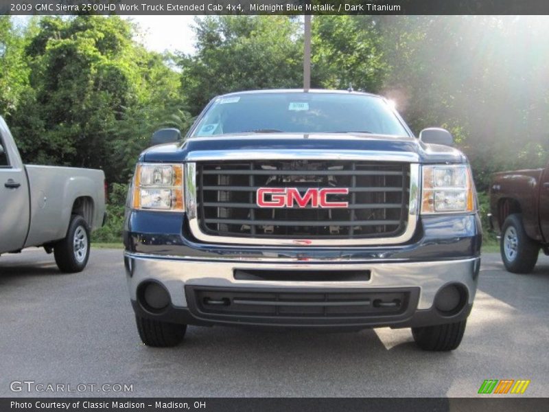 Midnight Blue Metallic / Dark Titanium 2009 GMC Sierra 2500HD Work Truck Extended Cab 4x4