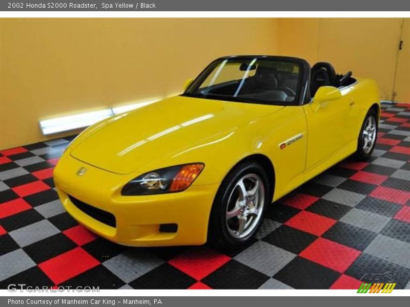 Spa Yellow / Black 2002 Honda S2000 Roadster