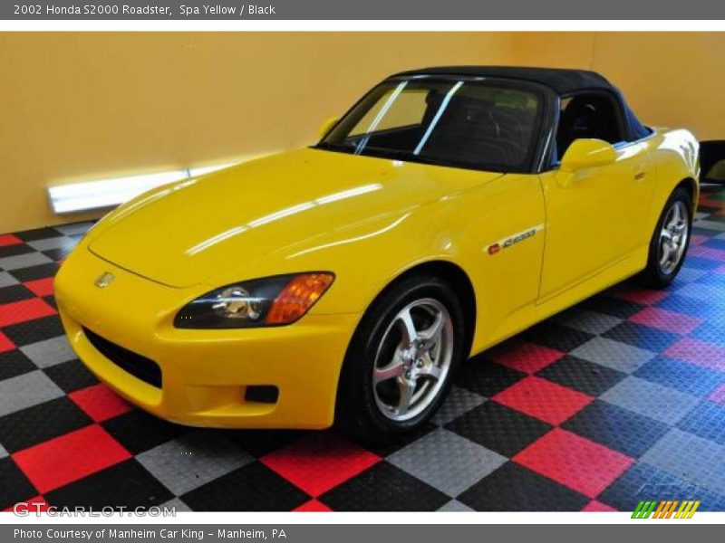 Spa Yellow / Black 2002 Honda S2000 Roadster