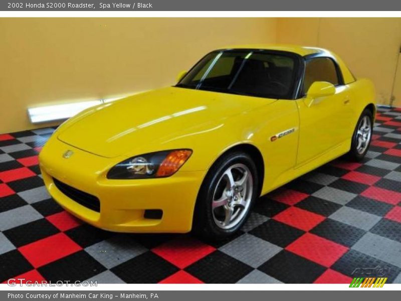 Spa Yellow / Black 2002 Honda S2000 Roadster