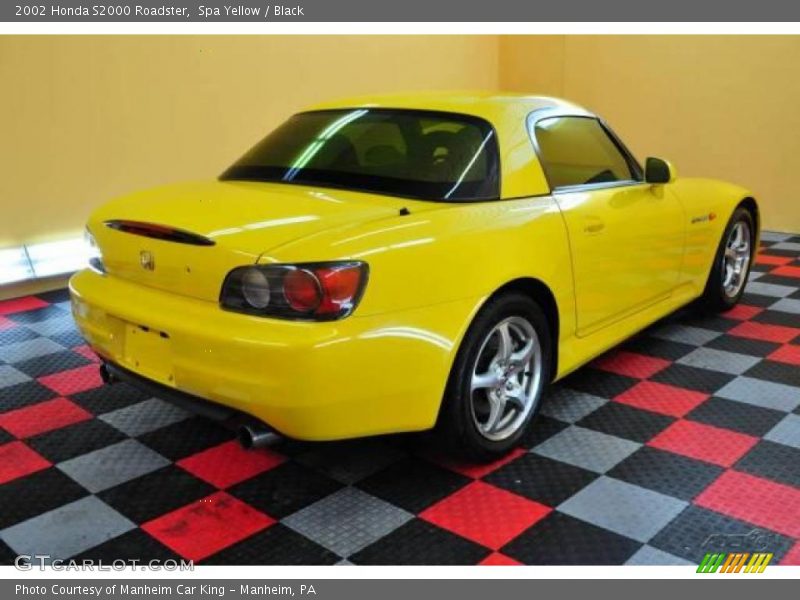 Spa Yellow / Black 2002 Honda S2000 Roadster