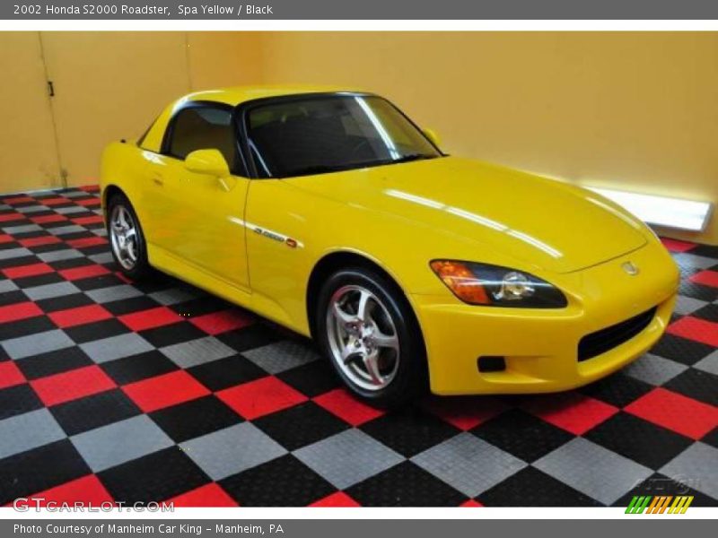 Spa Yellow / Black 2002 Honda S2000 Roadster