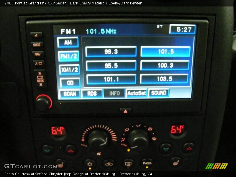 Dark Cherry Metallic / Ebony/Dark Pewter 2005 Pontiac Grand Prix GXP Sedan