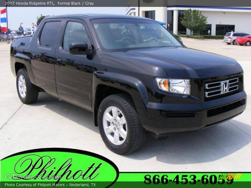 Formal Black / Gray 2007 Honda Ridgeline RTL