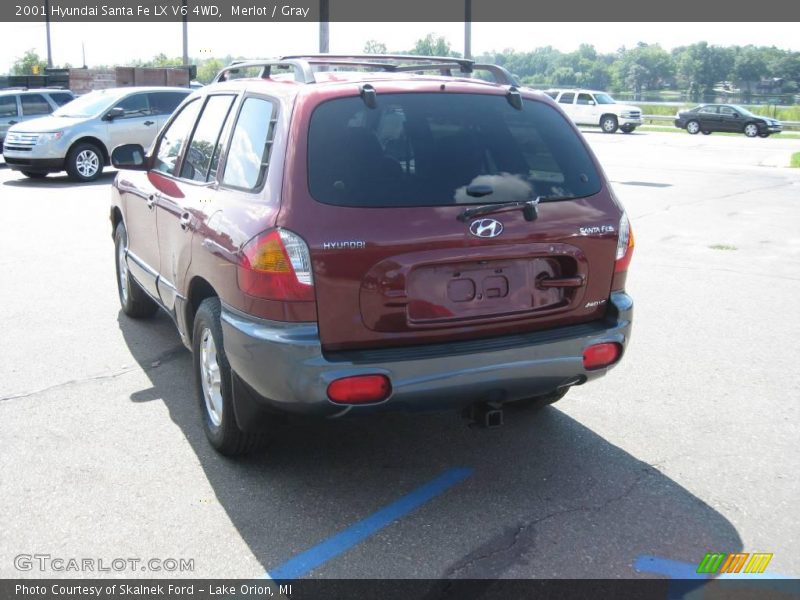 Merlot / Gray 2001 Hyundai Santa Fe LX V6 4WD