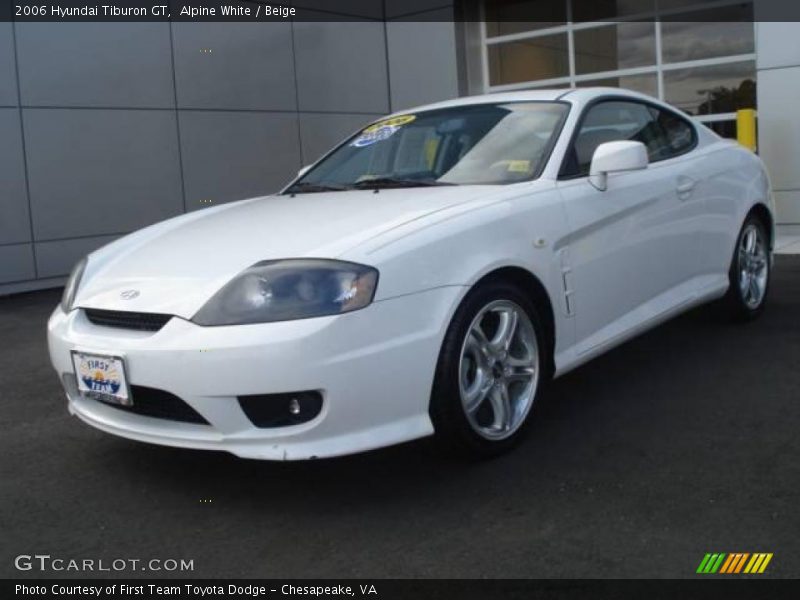 Alpine White / Beige 2006 Hyundai Tiburon GT