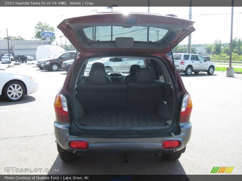 Merlot / Gray 2001 Hyundai Santa Fe LX V6 4WD