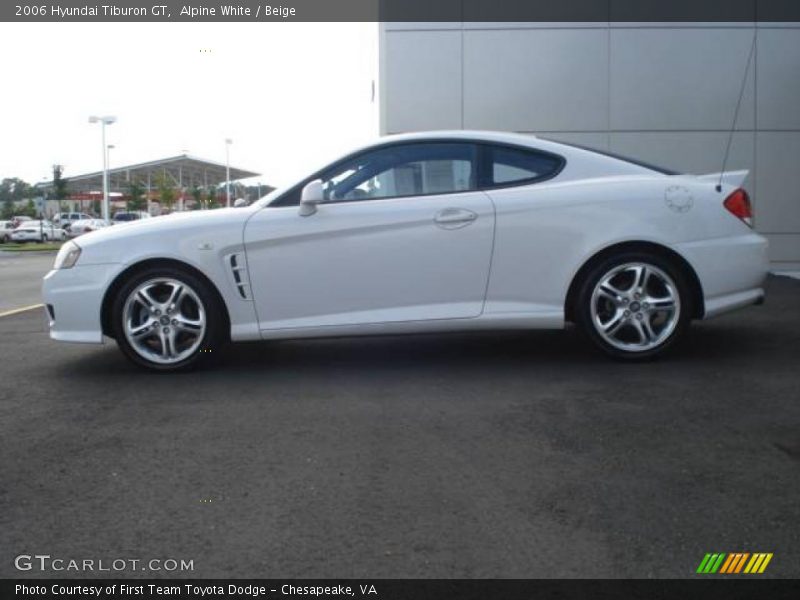 Alpine White / Beige 2006 Hyundai Tiburon GT