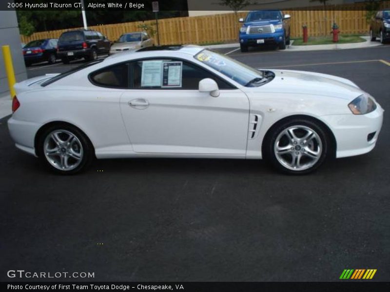 Alpine White / Beige 2006 Hyundai Tiburon GT