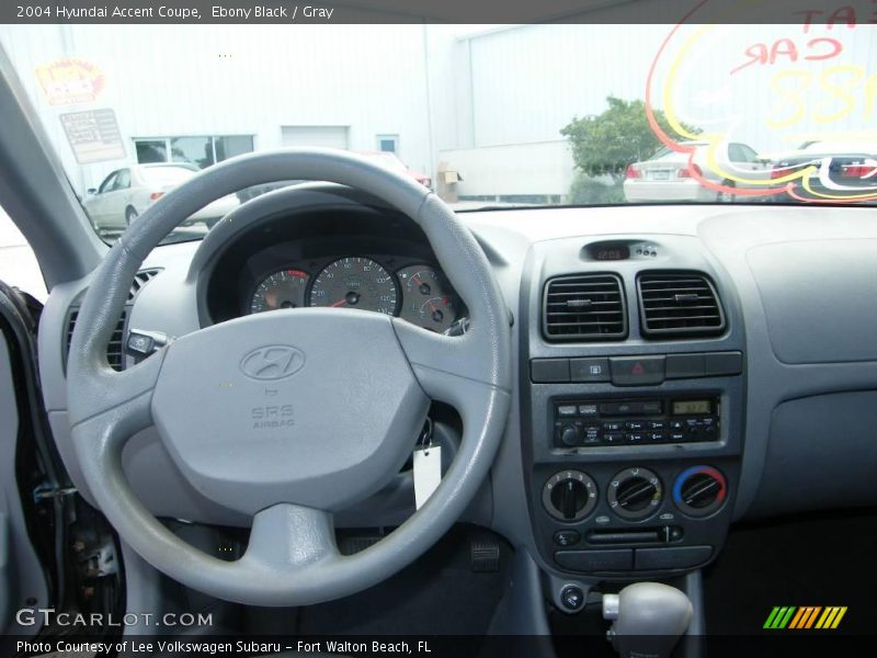 Ebony Black / Gray 2004 Hyundai Accent Coupe