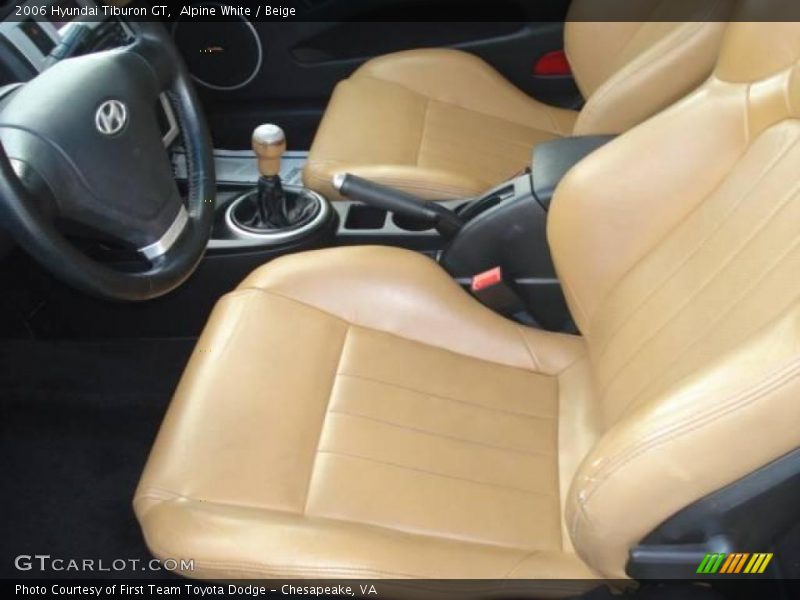 Alpine White / Beige 2006 Hyundai Tiburon GT
