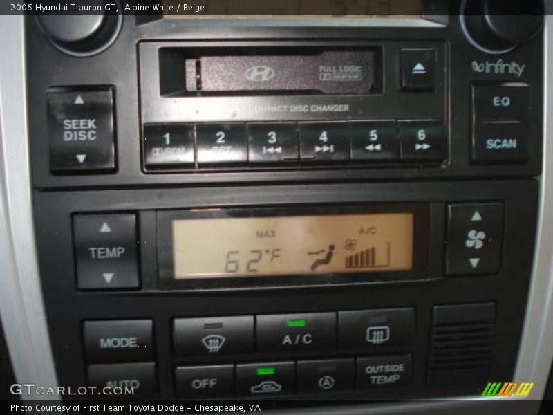 Alpine White / Beige 2006 Hyundai Tiburon GT