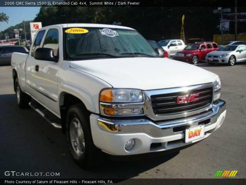 Summit White / Dark Pewter 2006 GMC Sierra 1500 SL Extended Cab 4x4