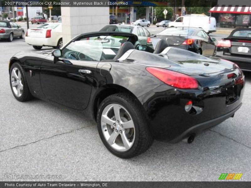Mysterious Black / Ebony/Red 2007 Pontiac Solstice GXP Roadster