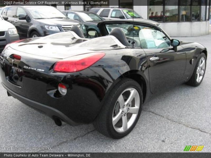 Mysterious Black / Ebony/Red 2007 Pontiac Solstice GXP Roadster