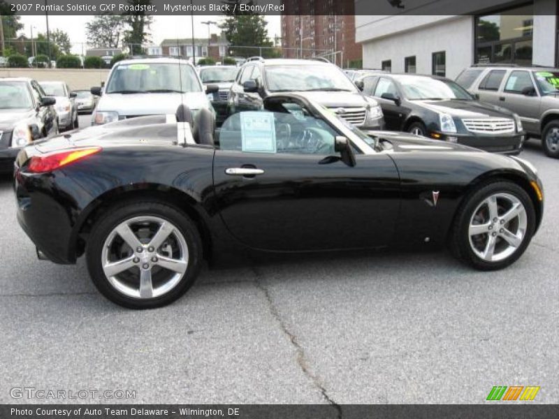 Mysterious Black / Ebony/Red 2007 Pontiac Solstice GXP Roadster