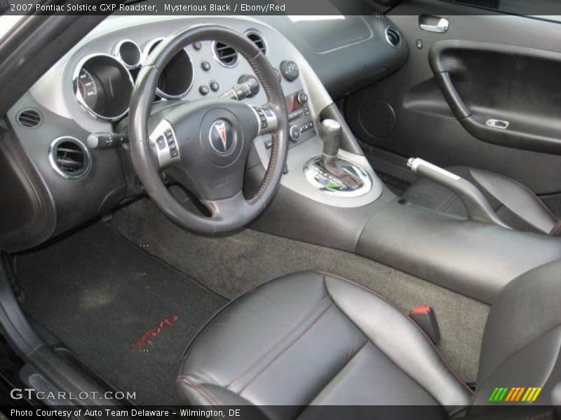Mysterious Black / Ebony/Red 2007 Pontiac Solstice GXP Roadster