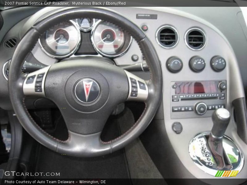 Mysterious Black / Ebony/Red 2007 Pontiac Solstice GXP Roadster