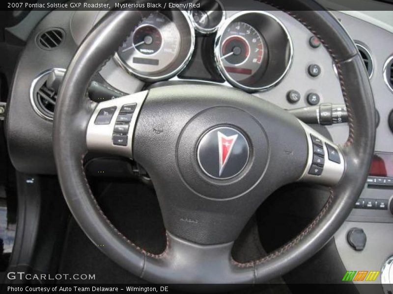 Mysterious Black / Ebony/Red 2007 Pontiac Solstice GXP Roadster