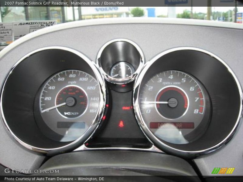 Mysterious Black / Ebony/Red 2007 Pontiac Solstice GXP Roadster