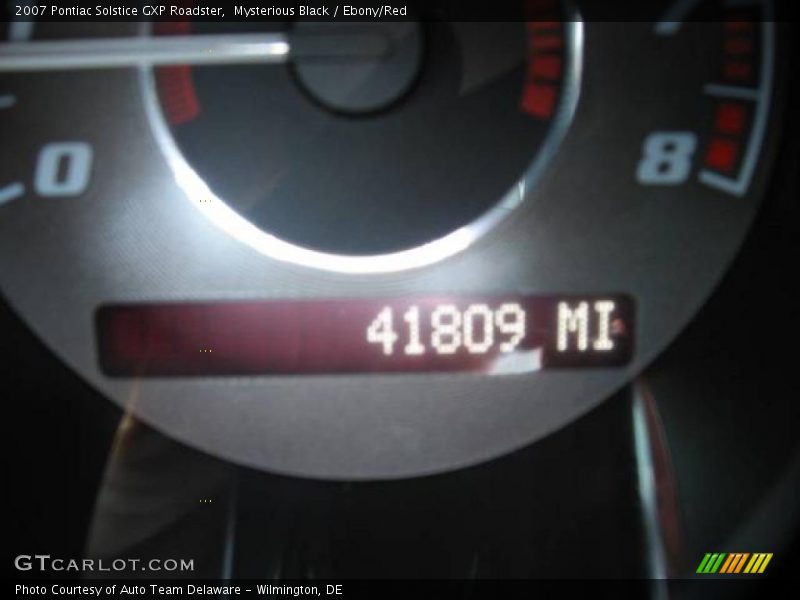 Mysterious Black / Ebony/Red 2007 Pontiac Solstice GXP Roadster