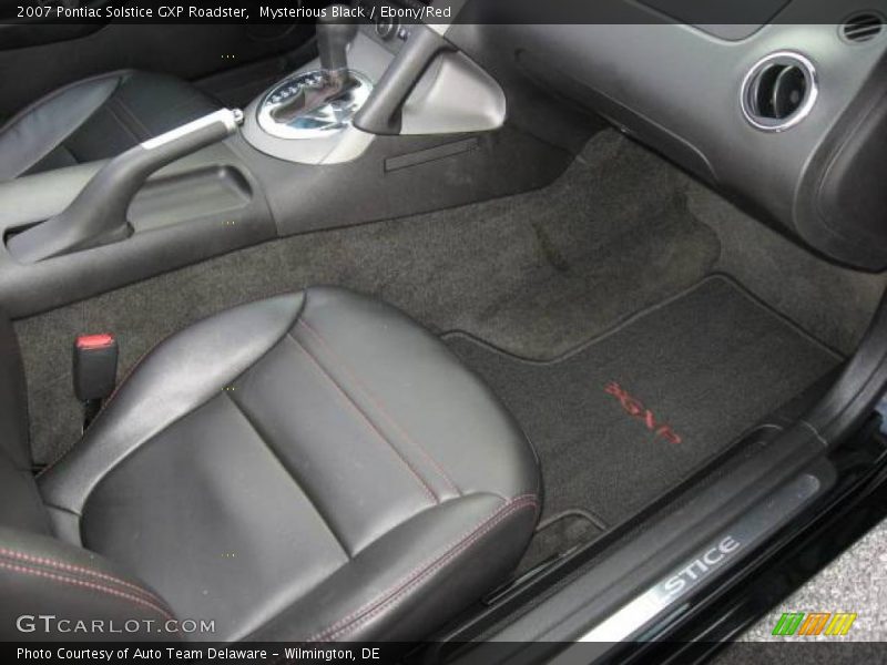 Mysterious Black / Ebony/Red 2007 Pontiac Solstice GXP Roadster