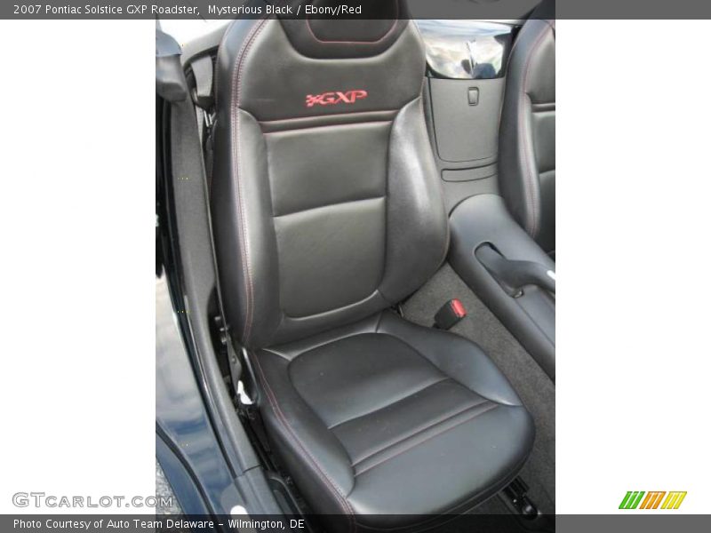 Mysterious Black / Ebony/Red 2007 Pontiac Solstice GXP Roadster
