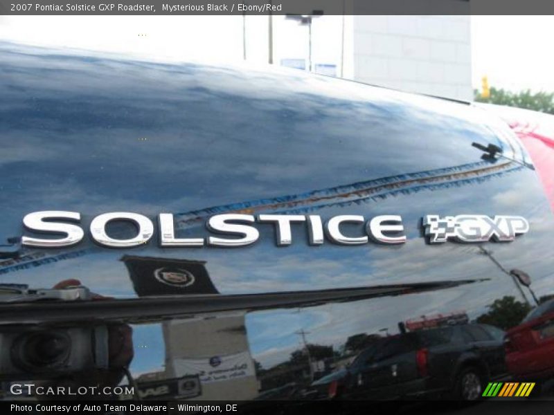 Mysterious Black / Ebony/Red 2007 Pontiac Solstice GXP Roadster